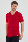 Basic Erkek V Yaka Slim Fit Kısa Kollu T-Shirt