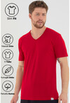 Basic Erkek V Yaka Slim Fit Kısa Kollu T-Shirt