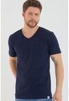 Basic Erkek V Yaka Slim Fit Kısa Kollu T-Shirt