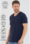 Basic Erkek V Yaka Slim Fit Kısa Kollu T-Shirt
