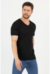 Basic Erkek V Yaka Slim Fit Kısa Kollu T-Shirt