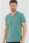 Basic Erkek V Yaka Slim Fit Kısa Kollu T-Shirt