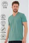 Basic Erkek V Yaka Slim Fit Kısa Kollu T-Shirt