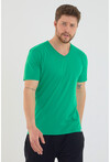 Basic Erkek V Yaka Slim Fit Kısa Kollu T-Shirt