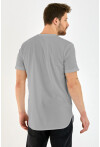 Basic Erkek Bisiklet Yaka Long Fit Eteği Biyeli T-Shirt