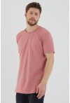 Basic Erkek Bisiklet Yaka Long Fit Eteği Biyeli T-Shirt