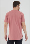 Basic Erkek Bisiklet Yaka Long Fit Eteği Biyeli T-Shirt