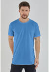 Basic Erkek Bisiklet Yaka Long Fit Eteği Biyeli T-Shirt