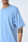 Basic Erkek Bisiklet Yaka Oversize Kalıp Kısa Kollu T-Shirt
