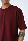 Basic Erkek Bisiklet Yaka Oversize Kalıp Kısa Kollu T-Shirt