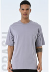 Basic Erkek Bisiklet Yaka Oversize Kalıp Kısa Kollu T-Shirt