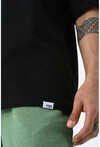 Basic Erkek Bisiklet Yaka Oversize Kalıp Kısa Kollu T-Shirt