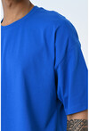 Basic Erkek Bisiklet Yaka Oversize Kalıp Kısa Kollu T-Shirt