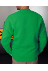 Çimen yeşili Unisex Basic Bisiklet Yaka Oversize Sweatshirt