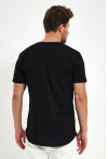 Eteği Oval Basic Bisiklet Yaka Slim Fit Kısa Kollu T-Shirt