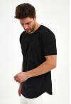 Eteği Oval Basic Bisiklet Yaka Slim Fit Kısa Kollu T-Shirt