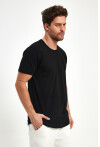 Eteği Oval Basic Bisiklet Yaka Slim Fit Kısa Kollu T-Shirt