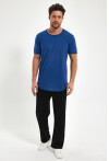 Eteği Oval Basic Bisiklet Yaka Slim Fit Kısa Kollu T-Shirt