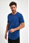 Eteği Oval Basic Bisiklet Yaka Slim Fit Kısa Kollu T-Shirt