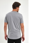 Eteği Oval Basic Bisiklet Yaka Slim Fit Kısa Kollu T-Shirt