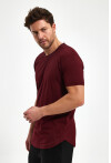 Eteği Oval Basic Bisiklet Yaka Slim Fit Kısa Kollu T-Shirt