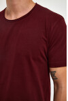 Eteği Oval Basic Bisiklet Yaka Slim Fit Kısa Kollu T-Shirt