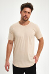Eteği Oval Basic Bisiklet Yaka Slim Fit Kısa Kollu T-Shirt