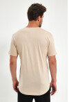 Eteği Oval Basic Bisiklet Yaka Slim Fit Kısa Kollu T-Shirt