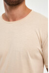 Eteği Oval Basic Bisiklet Yaka Slim Fit Kısa Kollu T-Shirt