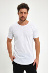 Eteği Oval Basic Bisiklet Yaka Slim Fit Kısa Kollu T-Shirt