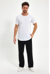 Eteği Oval Basic Bisiklet Yaka Slim Fit Kısa Kollu T-Shirt