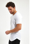 Eteği Oval Basic Bisiklet Yaka Slim Fit Kısa Kollu T-Shirt