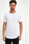 Eteği Oval Basic Bisiklet Yaka Slim Fit Kısa Kollu T-Shirt
