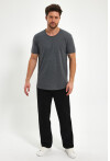 Eteği Oval Basic Bisiklet Yaka Slim Fit Kısa Kollu T-Shirt