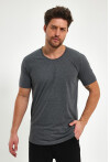 Eteği Oval Basic Bisiklet Yaka Slim Fit Kısa Kollu T-Shirt