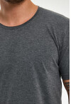 Eteği Oval Basic Bisiklet Yaka Slim Fit Kısa Kollu T-Shirt
