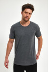 Eteği Oval Basic Bisiklet Yaka Slim Fit Kısa Kollu T-Shirt