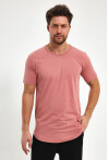 Eteği Oval Basic Bisiklet Yaka Slim Fit Kısa Kollu T-Shirt