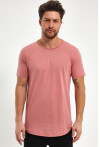 Eteği Oval Basic Bisiklet Yaka Slim Fit Kısa Kollu T-Shirt