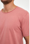 Eteği Oval Basic Bisiklet Yaka Slim Fit Kısa Kollu T-Shirt