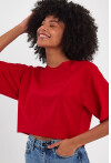 Kadın Basic Oversize Crop 