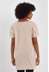 Kadın V Yaka Yırtmaçlı Oversize Basic Tişört