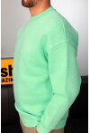 Mint Unisex Basic Bisiklet Yaka Oversize Sweatshirt