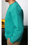 Petrol Unisex Basic Bisiklet Yaka Oversize Sweatshirt