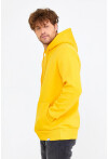 Sarı Unisex Kapüşonlu Kanguru Cepli Basic Sweatshirt 1163