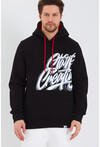 Unisex Kapüşonlu Kanguru Cepli Baskılı Sweatshirt