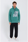 Unisex Kapüşonlu Kanguru Cepli Baskılı Sweatshirt