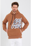 Unisex Kapüşonlu Kanguru Cepli Baskılı Sweatshirt