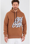 Unisex Kapüşonlu Kanguru Cepli Baskılı Sweatshirt