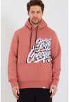 Unisex Kapüşonlu Kanguru Cepli Baskılı Sweatshirt
